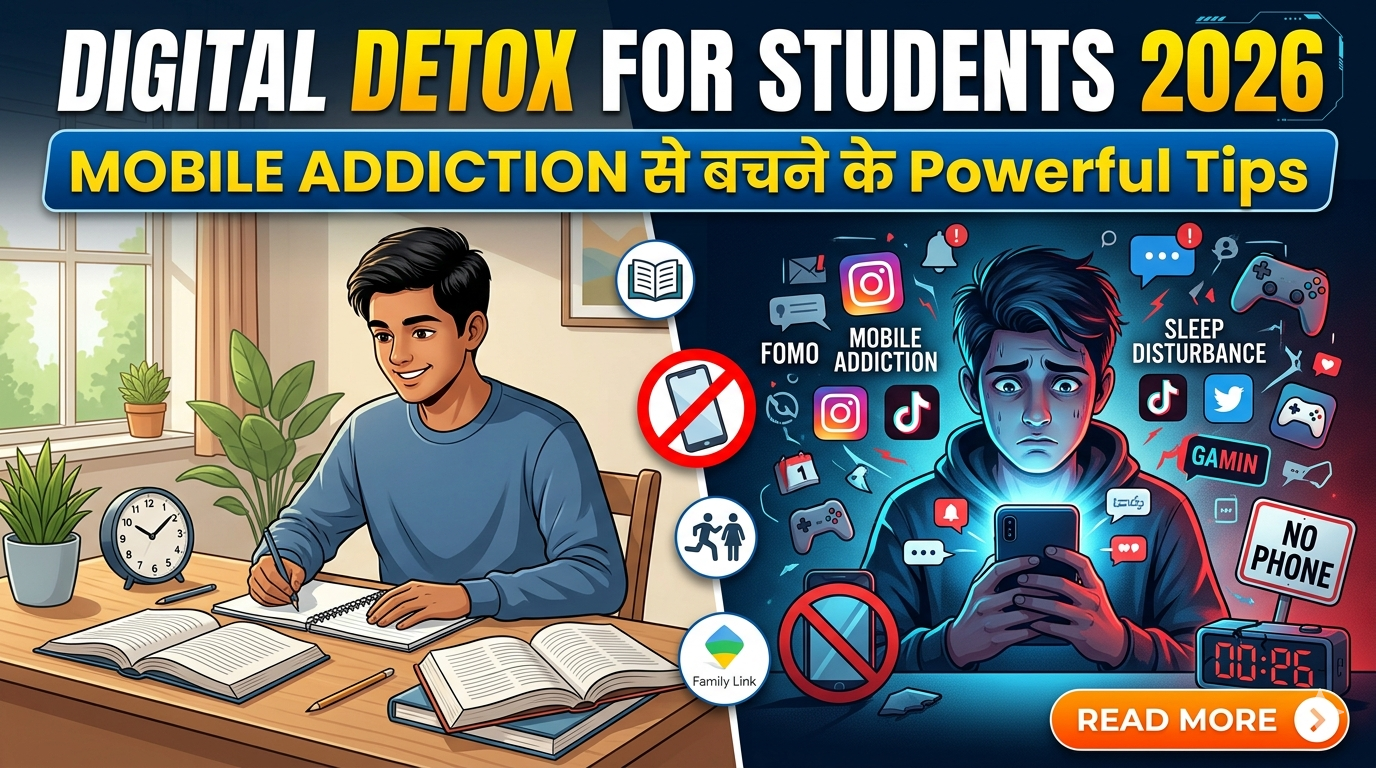 Digital Detox for Students 2026: Mobile Addiction से बचने के Powerful Tips